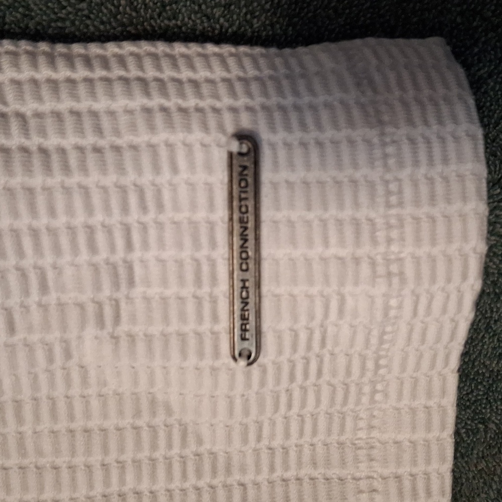 French Connection White Textured Top - Picture 2 of 3